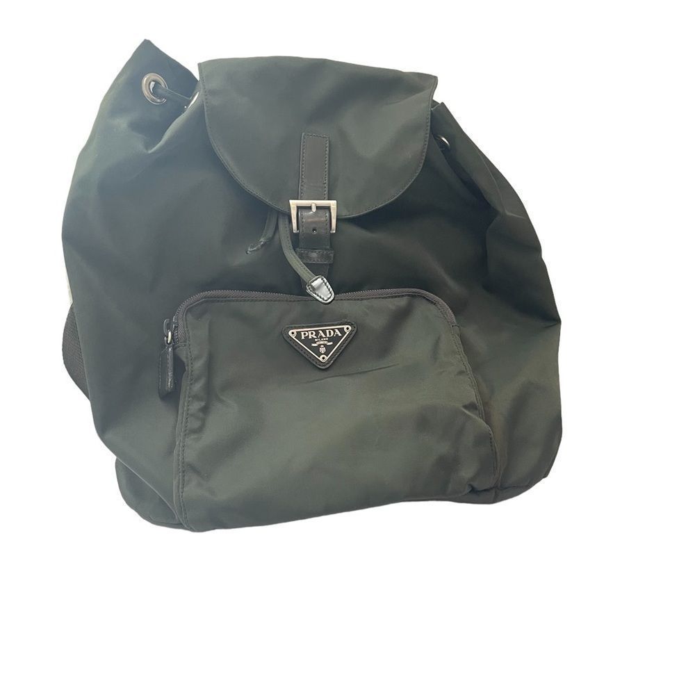 Prada “Tessuto” Olive Green Nylon Backpack